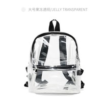 Transparent PVC Women&#39;s Backpack Candy Color Zipper Waterproof Female&#39;s Ruack Cl - £120.43 GBP