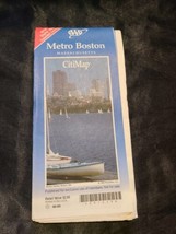 AAA Metro Boston Massachusetts City Street Travel Road Map 98-99 - £7.09 GBP