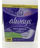 Always Anti-Bunch Extra Protection Leak Guard Long Liners Twin 54ct 108 ... - $151.66 MXN