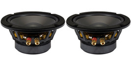 New (2) 6.5&quot; Subwoofer Speakers.Car Home Audio.6-1/2&quot;.4 Ohm Pair.Bass Wo... - £104.33 GBP