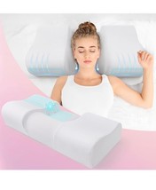 Anti Wrinkle Pillow 2 In 1 Anti Aging Beauty Memory Foam Pillow, Neck Support... - £24.69 GBP