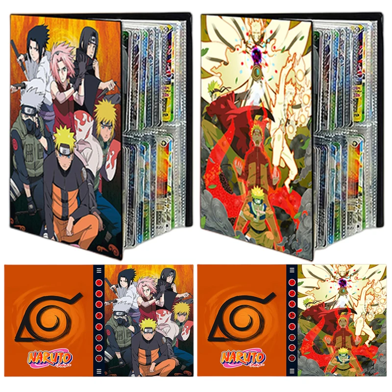 Anime Naruto Peripheral Card Album Book Game Card Collection Toys Holder Binder - £8.34 GBP