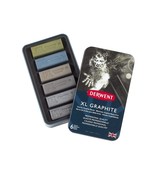 Derwent XL Graphite Blocks, Metal Tin, 6 Count (2302010) - £50.81 GBP