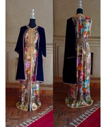 Large embroidered and beaded Wedding KAFTAN dress with Velvet Purple Tunic - £391.90 GBP