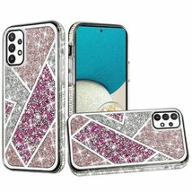 Rhombus Bling Glitter Diamond Shockproof Case Cover for Samsung A53 5G ROSE PINK - £6.84 GBP