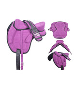 Treeless Freemax Fully Suede Horse Saddle Full Purple With Girth - $192.84 CAD