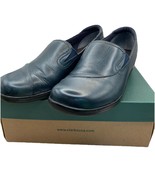Clarks Women&#39;s Leather Comfort Wedge Shoes #38631 Navy Blue 6.5 M - €16,37 EUR
