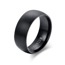 LETAPI 2021 New Titanium Rings For Men 8mm Cool Black Male Ring Wedding Engageme - £6.77 GBP