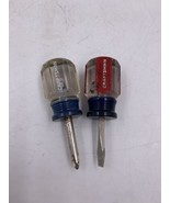 Set of 2 Craftsman Stubby Screwdrivers Flat and Phillips 4118, 41854 Mad... - £7.81 GBP