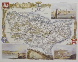 Kent (Map) -  Framed  Picture - 12&quot; x 16&quot; - £40.76 GBP