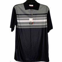 New Grand Slam Polo Golf Shirt Size Small Black Gray Striped Mens SS Pul... - $15.31