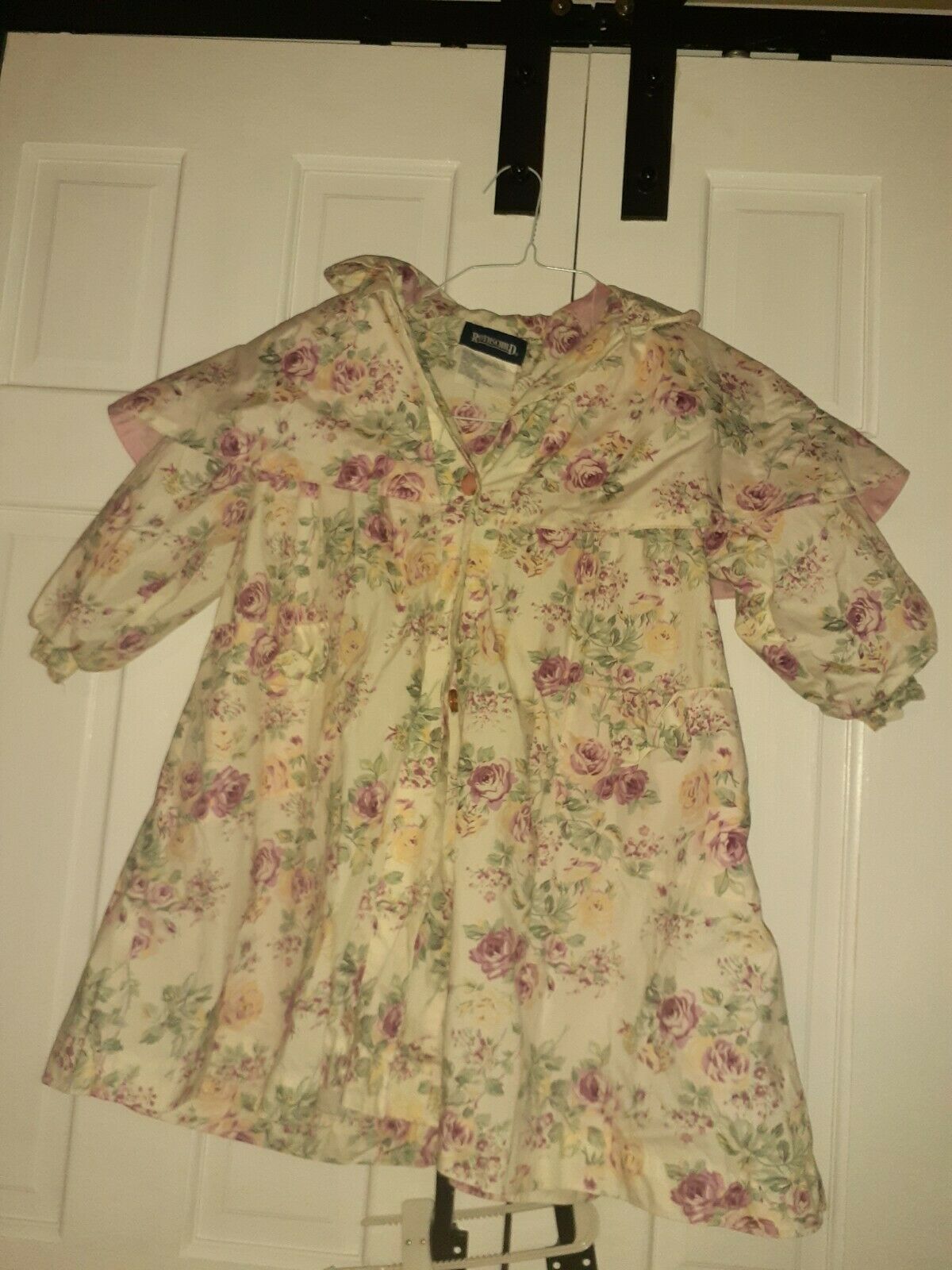 Vintage Rothschild Girls Size 5 Lightweight Coat Jacket Floral Pink Ruffles - $69.29