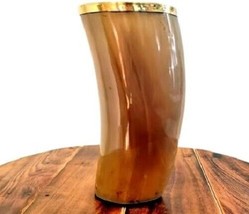 Natural OX Horn Glass Perfect for Beer and Decoration Best Gift for Viki... - £29.27 GBP