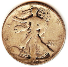 1934 P Walking Liberty Half Dollar circulated 90% Silver - £12.41 GBP