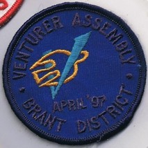 Boy Scouts Canada Patch Venturer Assembly Brant District April 1997 2  3/4&quot; - £7.86 GBP