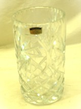 Polonia Crystal Vase Star Pinwheel Horizontal Poland - £97.08 GBP