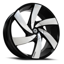 LUX48 22X9 6120/132+31 74.6 Gloss Blk Machined Face - $396.00