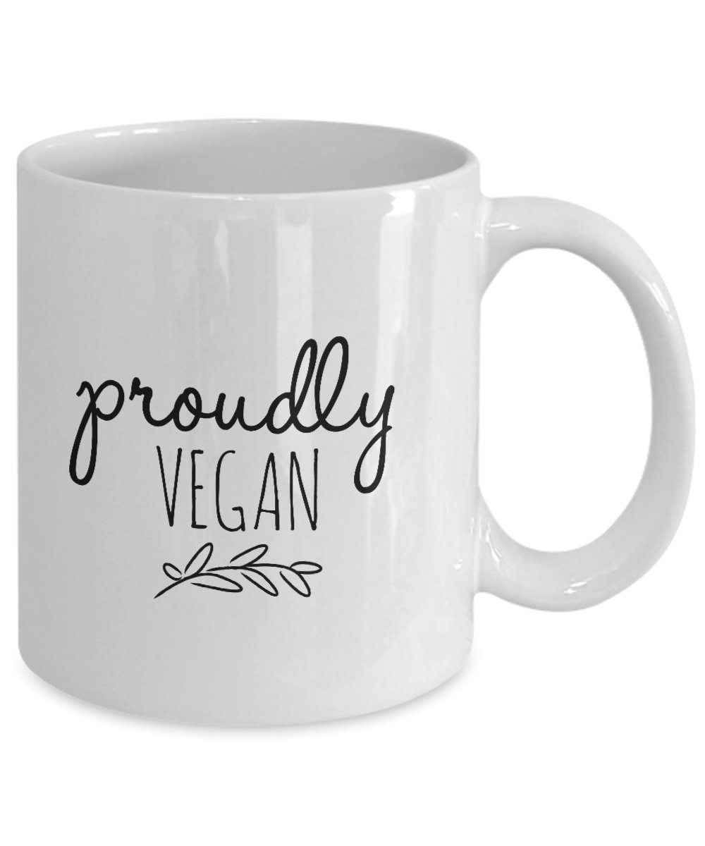 Perfect Funny Gifts PROUDLY VEGAN MUG - Unique Coffee Mug for Vegan - Cute Veget Item image 4
