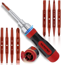 Maxopro Ratcheting Screwdriver Set with Magnetic Tips - 19 in 1 Ratchet ... - £21.30 GBP