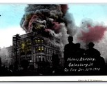 Holmes Building On Fire Galesburg Illinois IL 1909 DB Postcard P26 - $7.08