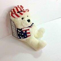 New Hersheys Plush Uncle Sam Bear  9&quot; Tall Fourth of July Hat and shirt  - £9.32 GBP