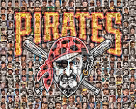 Pittsburgh Pirates Mosaic Print Art Designed Using The Greatest Pirate Players  - £34.61 GBP+