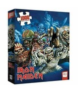 Iron Maiden -facce Di Eddie 1000 Pace Puzzle W/Bonus Action Figure ~ Nuovo - £21.30 GBP
