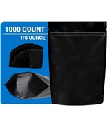 Mylar Zipper Bags Smell Proof -1000 Count Black 1/8 Ounce 5.25&quot; x 3.75&quot; ... - $88.10