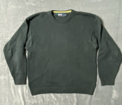 Polo Ralph Lauren Sweater Men&#39;s XL Dark Green Heavy Cotton Crew Neck Pul... - $13.54