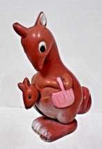 Vintage Japan Celluloid Figural Sewing Tape Measure Kangaroo and Joey 2 ... - $32.18