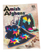 Crochet Amish Afghans by Martha Brooks Stein Rainbow Stars Rippling Rain... - $12.07