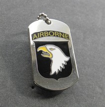 ARMY 101ST AIRBORNE DIVISION DOGTAG LAPEL PIN 1.25 x 3/4 INCHES - £4.49 GBP