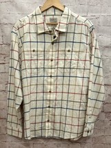 LL Bean Shirt Mens Large Plaid Soft Flannel Slightly Fitted Khaki NEW - £38.54 GBP