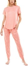 Womens Pajama Set 2 Pc Super Soft Flamingo Pink Large ROUDELAIN $46 - NWT - $14.39