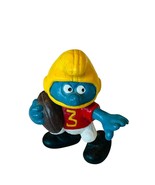 Smurfs Schleich Vtg toy figure peyo russ berrie Germany 1980 Football pl... - £15.05 GBP