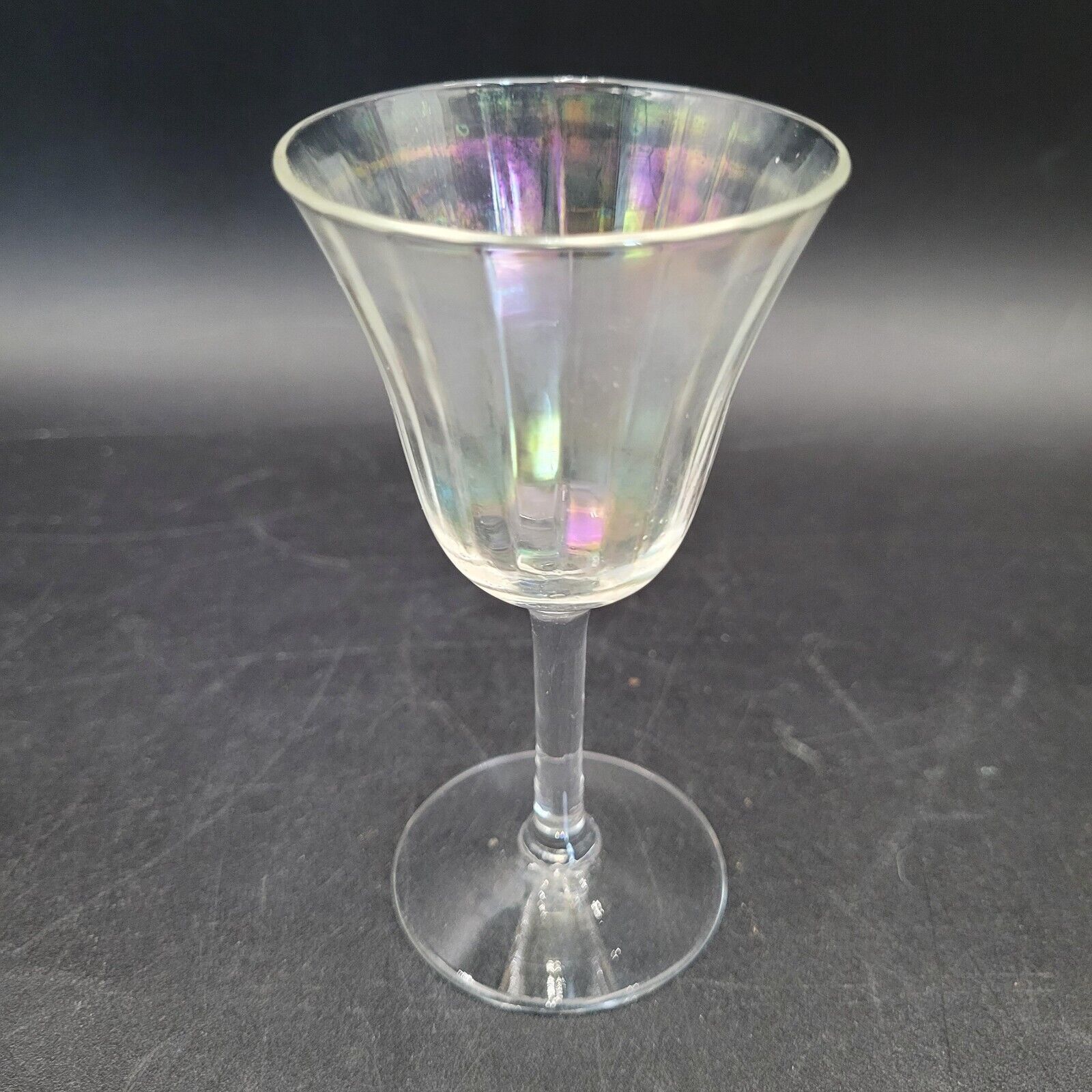 VTG Iridescent 1930&#39;s-40&#39;s Fostoria Cordial Riesling Mother of Pearl Pan... - $9.89