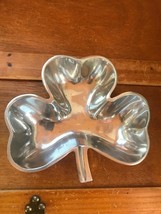 Silver Colored Metal Shamrock Shaped Small Made in India Decorative St. Patrick’ - £9.02 GBP