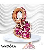 Pandora Charm, Rose Gold Plated Red Freehand Heart  #789565C01 US SELLER  - $56.59 CAD