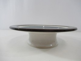 Asian Art Pottery Glazed Platform Cake Stand Signed 25th Anniversary Canada Vtg - £26.48 GBP