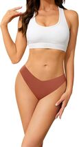 Seamless Breathable Thongs Brown - $18.81