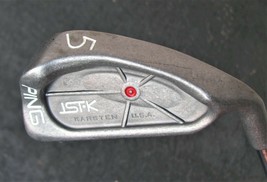 PING ISI Red Dot RH 5 IRON Red JZ Stiff Flex Steel Shaft PING Grip 37-3/4” - $19.79