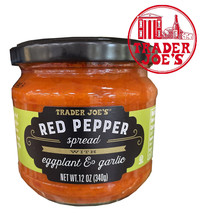 Trader Joe’s Eggplant Garlic Spread With Sweet Red Pepper (12 Oz) - £8.56 GBP