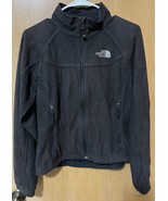 North Face Windwall Long Sleeve Full Zip Fleece Jacket Womens Small Choc... - $33.34 CAD