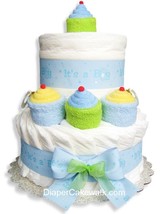 It&#39;s A Boy! Mini Diaper Cake - £77.84 GBP