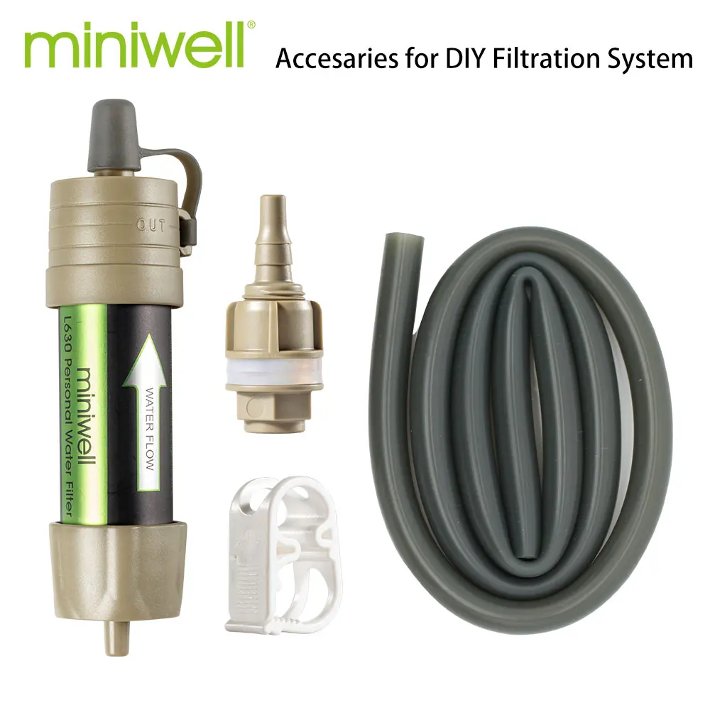 Miniwell Portable Camping Water Filter System with 2000 Liters Filtration - £26.63 GBP