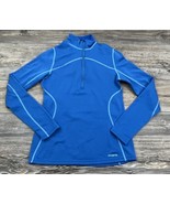 Patagonia 1/4 Zip  Pullover Womens Medium Long Sleeve 1/4 Blue Stretchy - £15.86 GBP