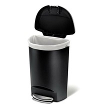 Black 13-Gallon Kitchen Trash Can with Foot Pedal Step Lid - £122.84 GBP