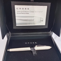 Cross Fountain Pen Special Edition Brushed Platinum Plated 18K Gold nib - £395.84 GBP