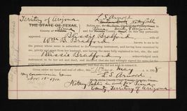 MAY 1908 -certificate signed by Notary L.S. Arnold Territory of Arizona ... - $8.95