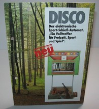 Disco Arcade FLYER Rifle Shooting Gallery Game Art Sheet Solaris Germany Text - $39.60